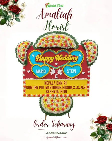 Papan Bunga Pernikahan Alaskembang
